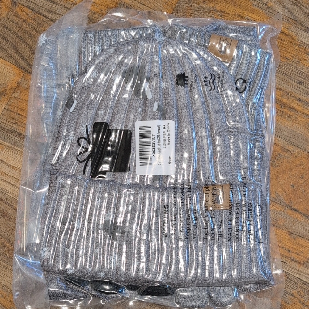 Silver Knit Beanie